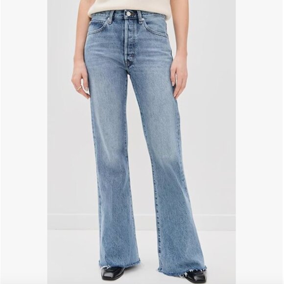 Frame The Lax Alderton Raw Fray Light Wash Jean 26 - Picture 1 of 7